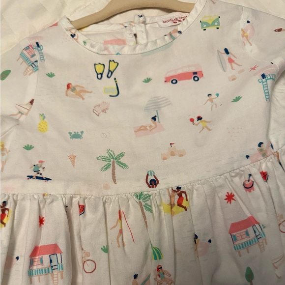 Smiling Button dress - beach print - size 2 - Picture 3 of 3